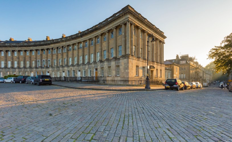 Exterior of No.1 Royal Crescent in Bath